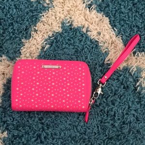 Stella & Dot hot pink cut out wallet